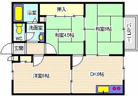 ハイツタケナカ【B102号室】の間取り