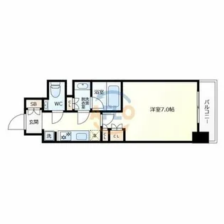 ザ・パークハビオ阿倍野昭和町【7階】の間取り