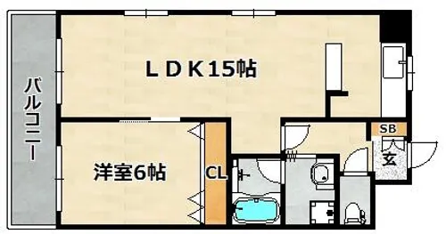 エクセル菅原【6階】の間取り