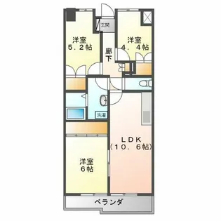 レジデンス代官町スクエア(グランカーサ代官町)【802号室】の間取り