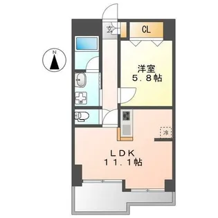 アマービレ中島【504号室】の間取り
