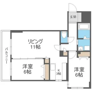 ラディア山鼻【4階】の間取り