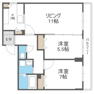 ラディア山鼻【1階】の間取り