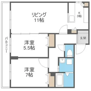 ラディア山鼻【4階】の間取り