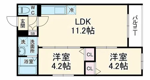 Tio寝屋川市駅【1階】の間取り