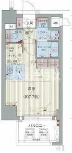 プレサンス神戸裁判所前デリシア【3階】の間取り