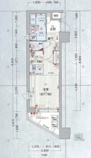 プレサンス神戸駅前グランツ【0301号室】の間取り