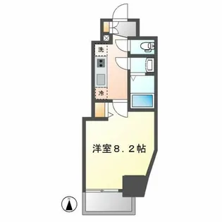 ディアレイシャス名古屋中村公園【805号室】の間取り