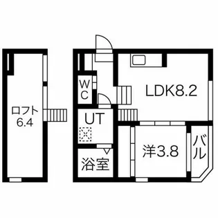 ハーモニーテラス柳堀【1階】の間取り