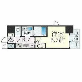 エスリードザ・ランドマーク神戸【11階】の間取り