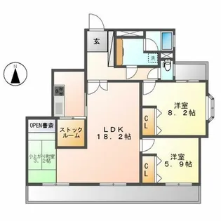 グランドメゾン東山元町【B-2号室】の間取り