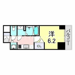 プレサンスKOBEシフォン【7階】の間取り