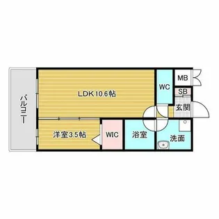 スプランディッドⅨ【9階】の間取り