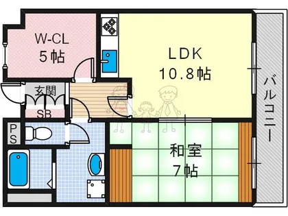 マンション芦紅【6階】の間取り