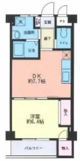 夢野アパートメント【4階】の間取り