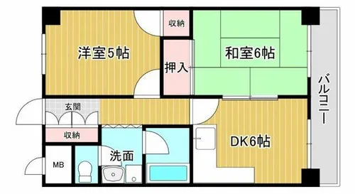 弁天マンション【2階】の間取り