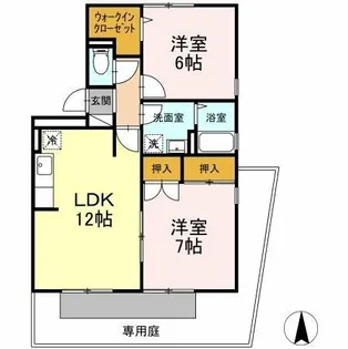 ドミールパーク江崎 1【3階】の間取り