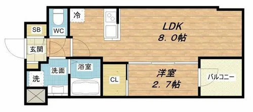 HS梅田EAST【10階】の間取り