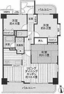 ライオンズシティ豊田【12階】の間取り