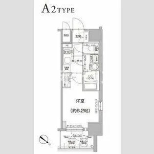 エスリードザ・ランドマーク神戸【11階】の間取り