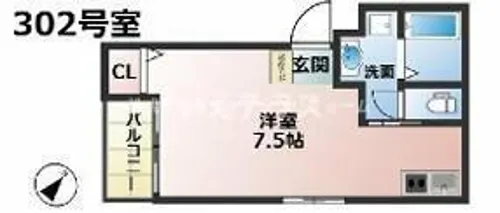 ワコーレヴィータ神戸上沢通サウス【3階】の間取り