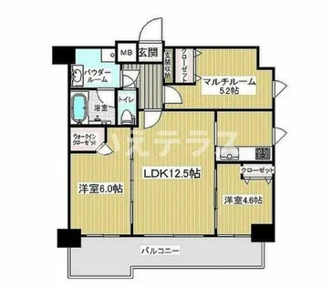 エステムプラザ神戸水木通グランクロス【15階】の間取り