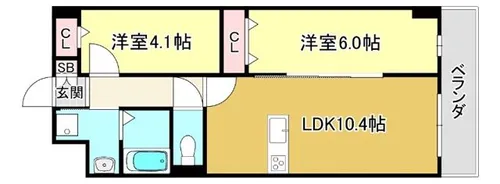 アーバンパーク新大阪【2階】の間取り