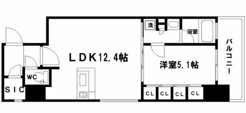 レジェンドール心斎橋EAST【3階】の間取り