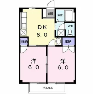 セントラル東大友【1階】の間取り