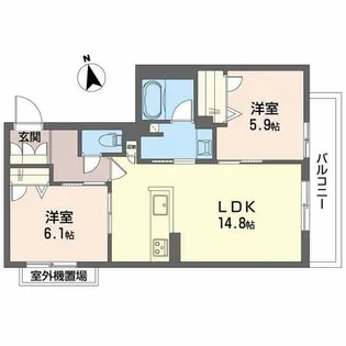 ラ カーサ 和【3階】の間取り