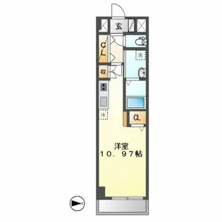 マックヴィラージュ平安【6階】の間取り