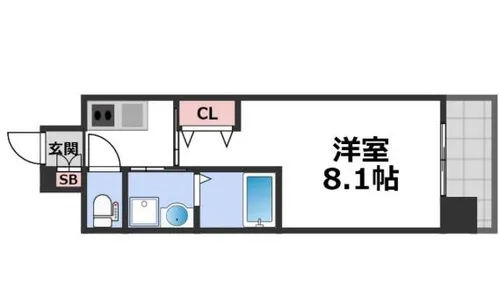 Amabile布施【8階】の間取り
