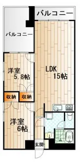 リビオンニュー中津口【3階】の間取り