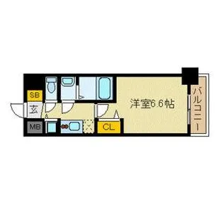 プレサンス名古屋STATIONフレア【6階】の間取り