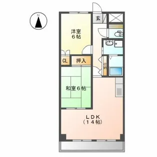 ウィン・ベルⅡ【1階】の間取り