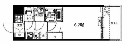 Alivis福島海老江【3階】の間取り