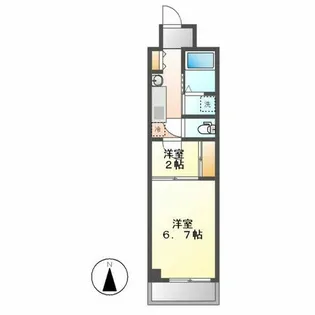 シャルマン上ノ宮【4階】の間取り