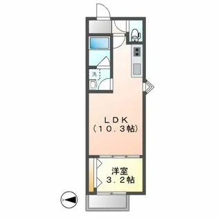 LECOCON上飯田【302号室】の間取り