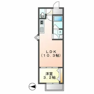 LECOCON上飯田【203号室】の間取り