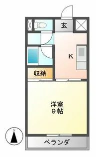 シティハイツ名城2【3階】の間取り