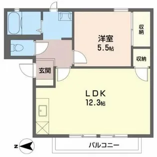 モダニティ室町【1階】の間取り