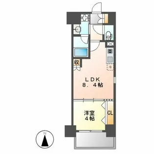 ヒヴィ・カーサ名駅西【1101号室】の間取り