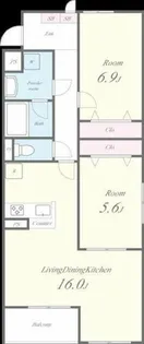 SOUTH COAT【3階】の間取り