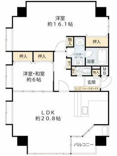 セイワパレス四天王寺【5階】の間取り