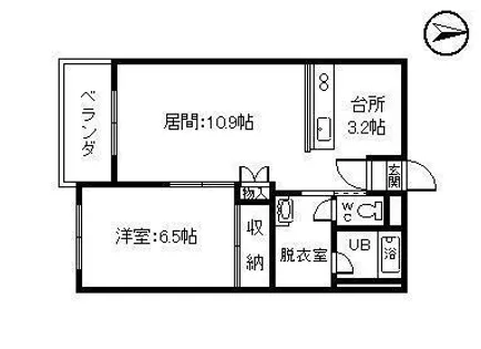 ピープル木野【102号室】の間取り