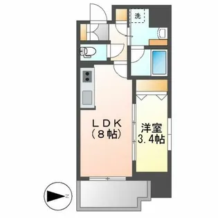 プレサンスロジェ大須白川公園【1502号室】の間取り