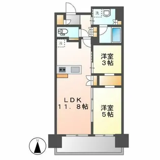 ローレルアイ名駅東【1504号室】の間取り
