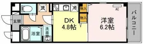 大阪府大阪市都島区都島北通1丁目【マンション】の間取り