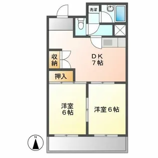 ベルメゾン藤【501号室】の間取り