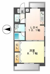 フロレスタ名駅(Floresta名駅)【601号室】の間取り